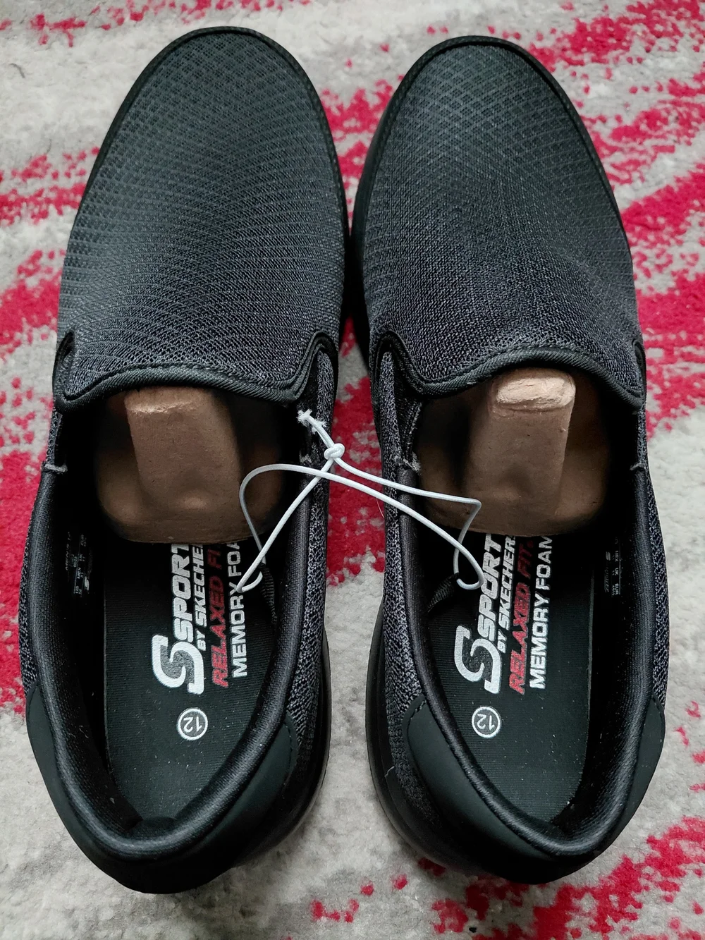 Skechers Sport Black Slip-On Memory Foam Men's Shoes